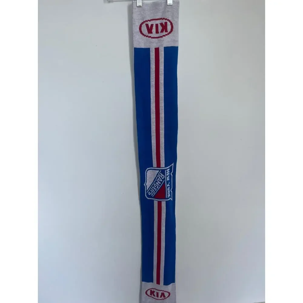 New York‎ Rangers Scarf Men One Size Blue Red White Knit Logo KIA Promo NHL